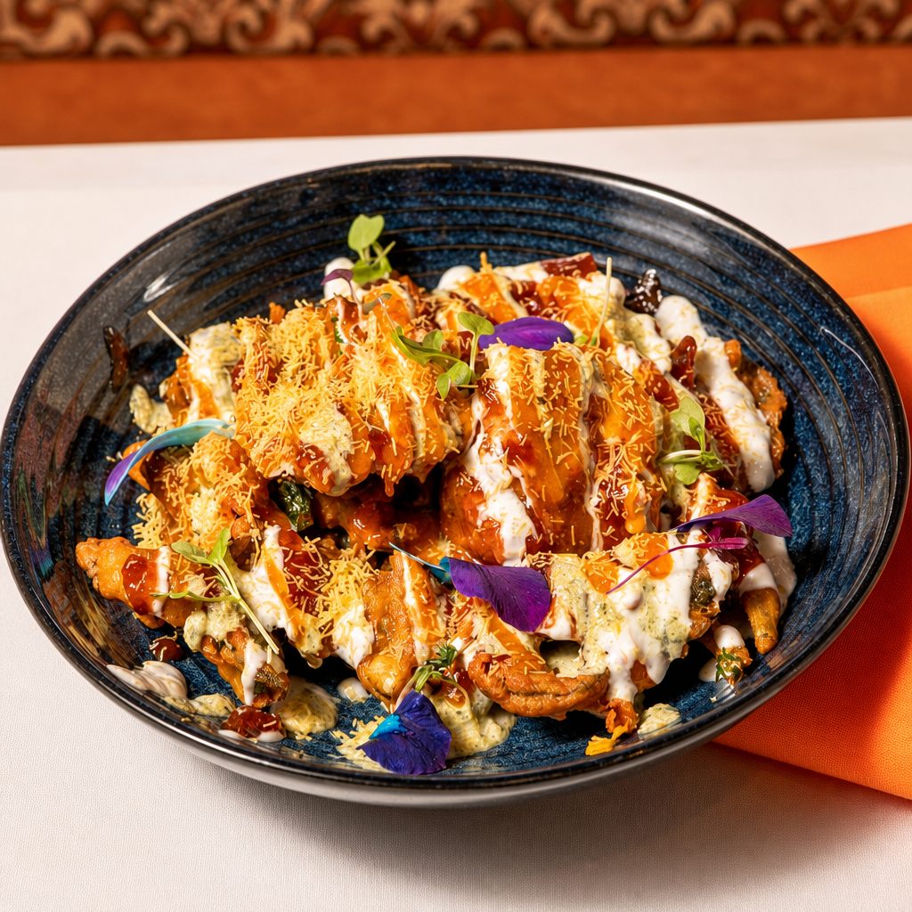 SAMOSA CHAAT.