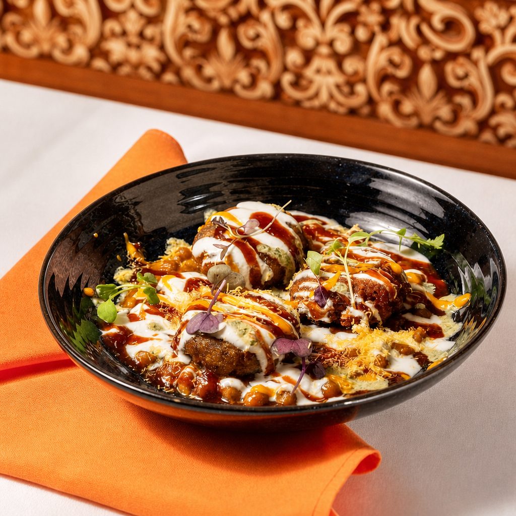 ALOO TIKKI CHAAT.